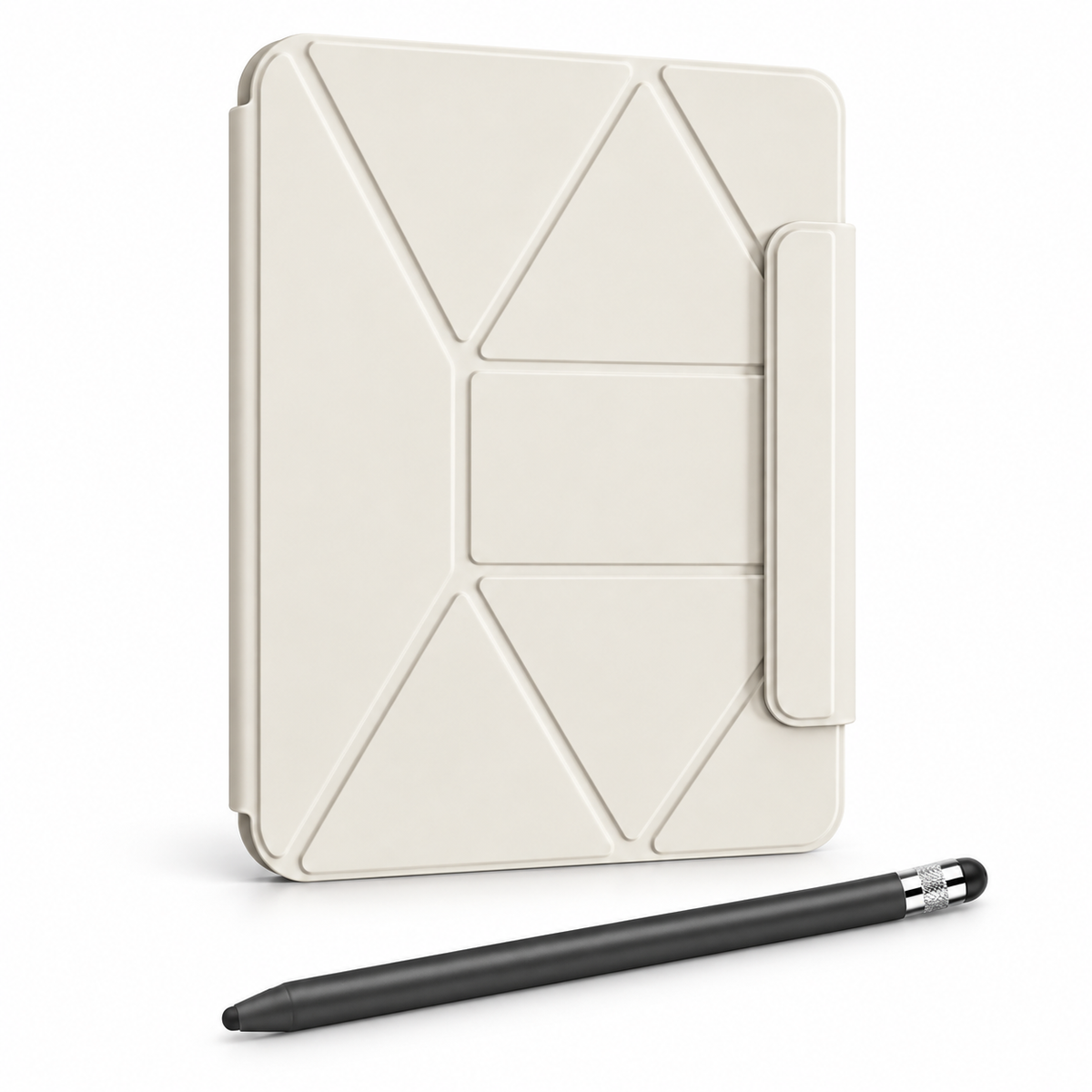 FormaLift Orbit Create — iPad Case + Stylus Bundle, Cream White; all included bundle items on white. Representative iPad fit; tablet not included.