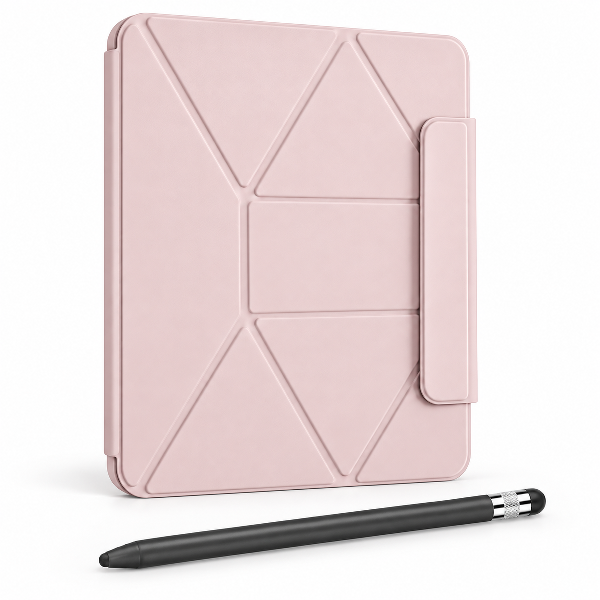 FormaLift Orbit Create — iPad Case + Stylus Bundle, Pink; all included bundle items on white. Representative iPad fit; tablet not included.
