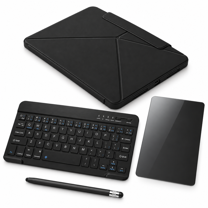 FormaLift Pivot Complete — iPad Case + Keyboard, Stylus, Privacy Glass Bundle
