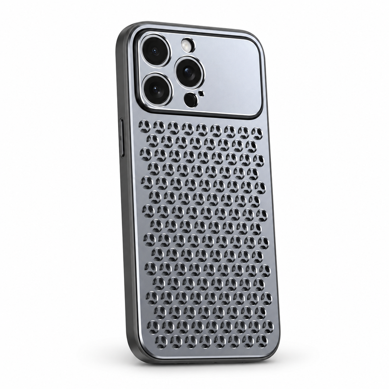RhinoGuard AeroMesh Aluminum Case in Gray on a white background