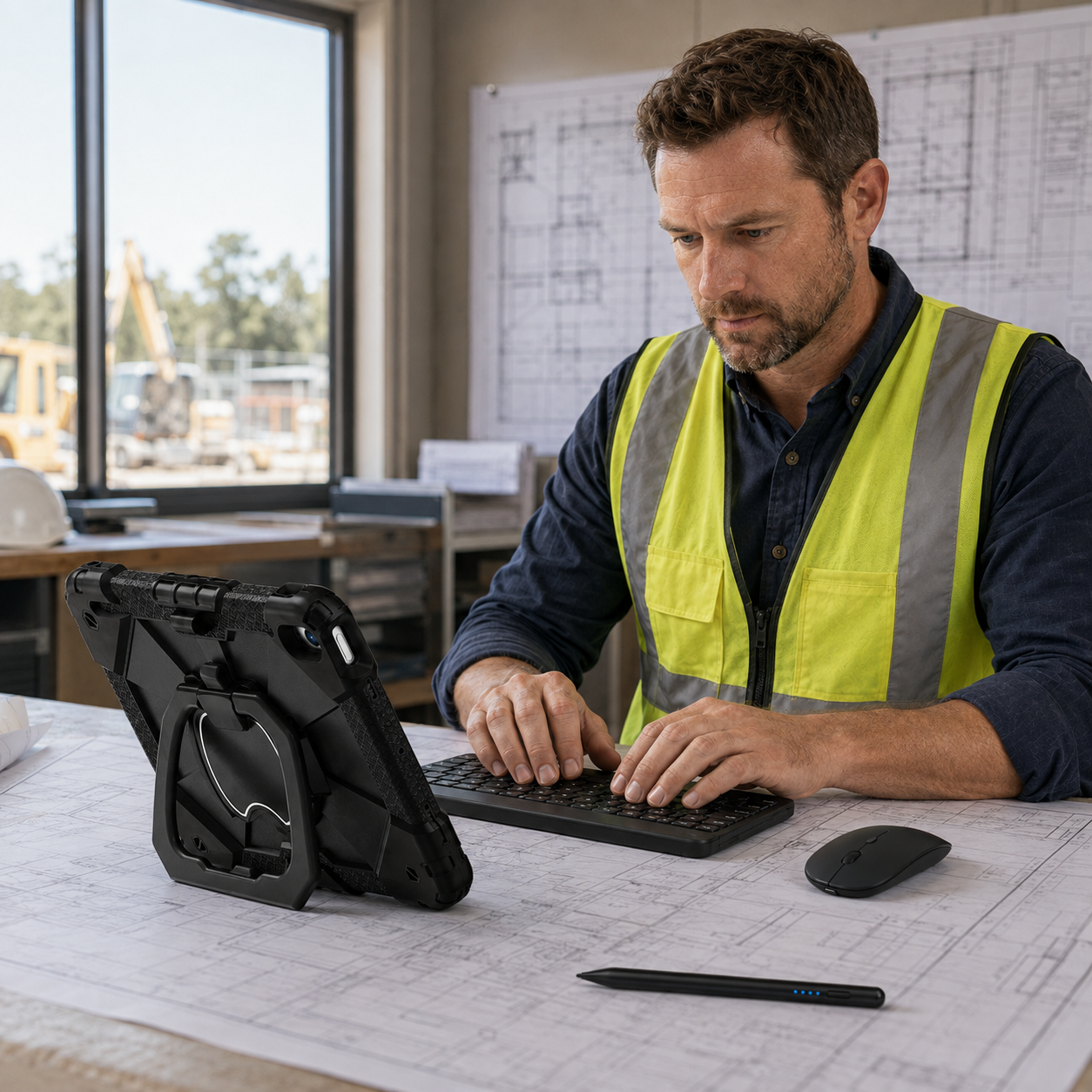 RhinoGuard ArmorPro WorkForce Complete iPad bundle used for mobile jobsite documentation