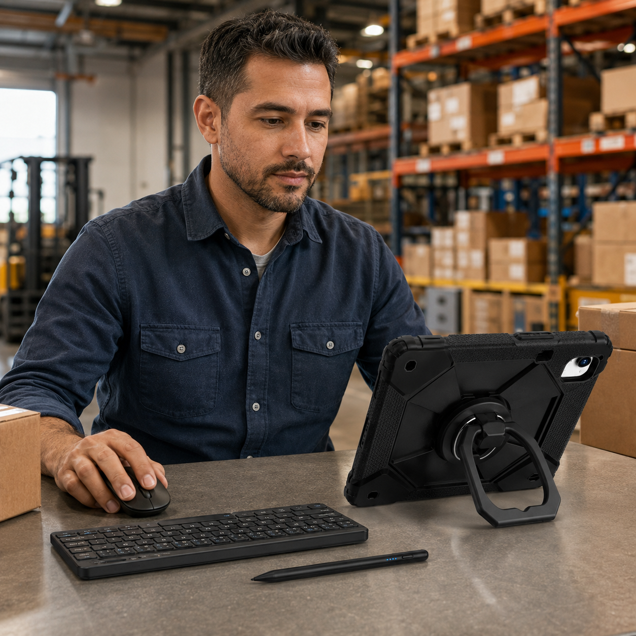 RhinoGuard ArmorPro WorkForce Complete iPad bundle used for warehouse and business workflows