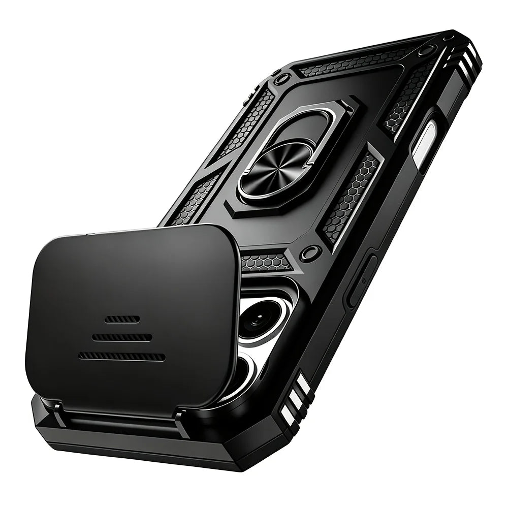 RhinoGuard LensLock RingStand Black Camera Cover Case — iPhone 18, iPhone 18 Pro, iPhone 18 Pro Max