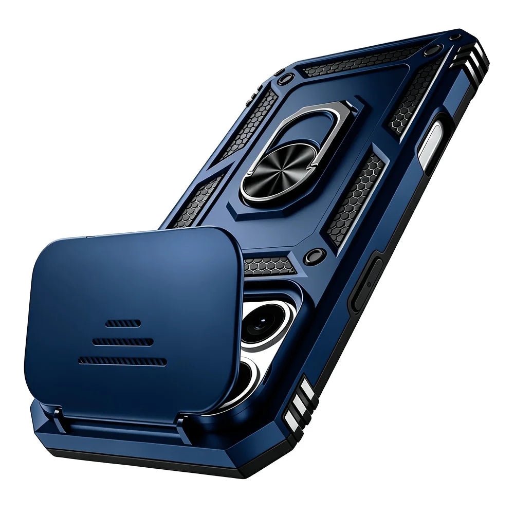 RhinoGuard LensLock RingStand Blue Camera Cover Case — iPhone 18, iPhone 18 Pro, iPhone 18 Pro Max