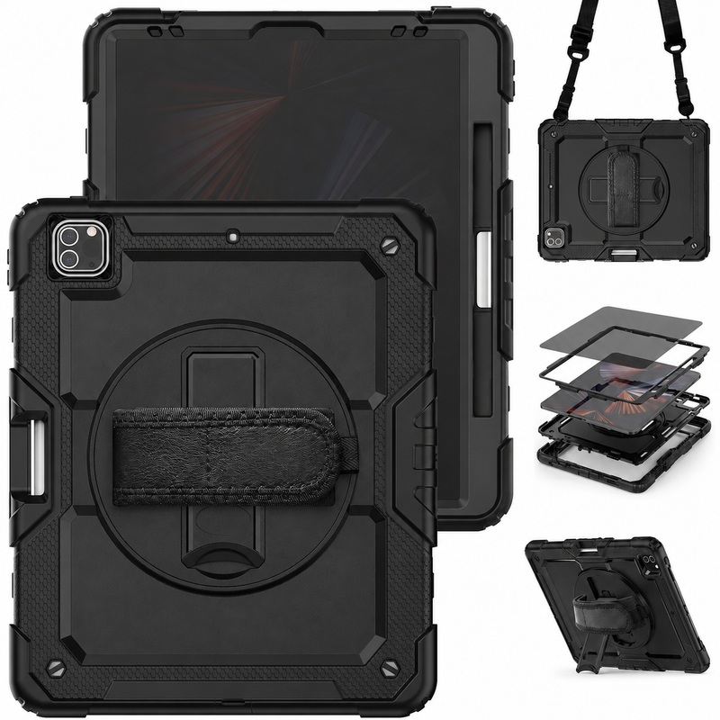 Black RhinoGuard Pro Privacy Edition rugged iPad case bundle