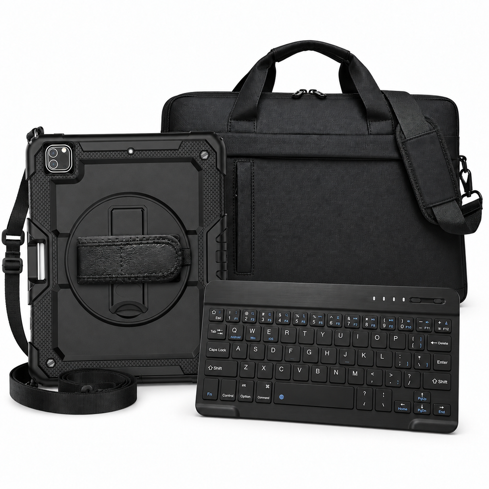 RhinoGuard Pro WorkForce Transit — iPad Case + Keyboard & Carry Bag Bundle