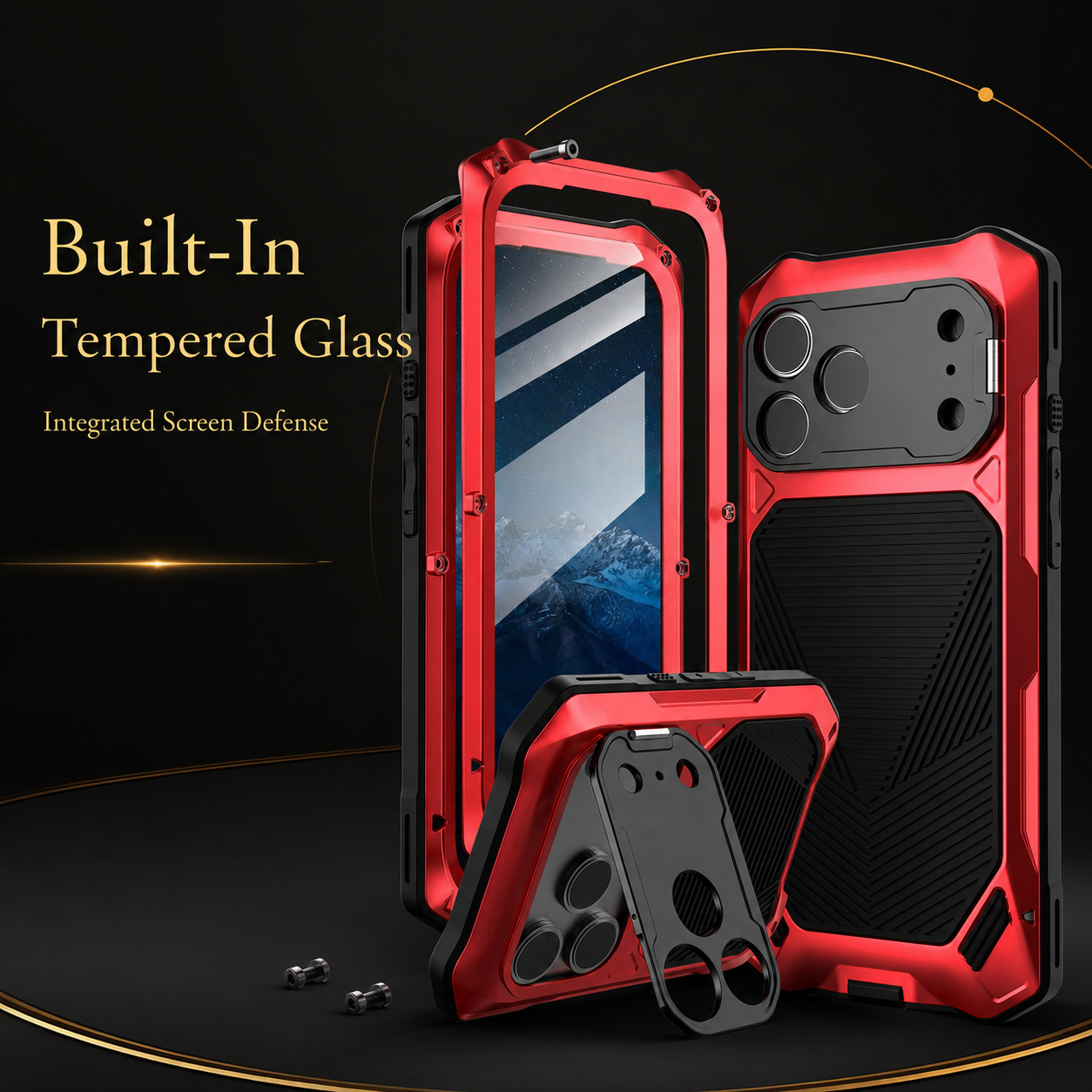 RhinoGuard Regent — iPhone 17 Series & iPhone Air Metal Case with Built-In Screen Defense — product view 3