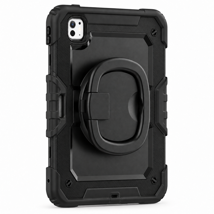 RhinoGuard Traverse 360 case black; black ring handle. Model-specific camera cutouts vary.
