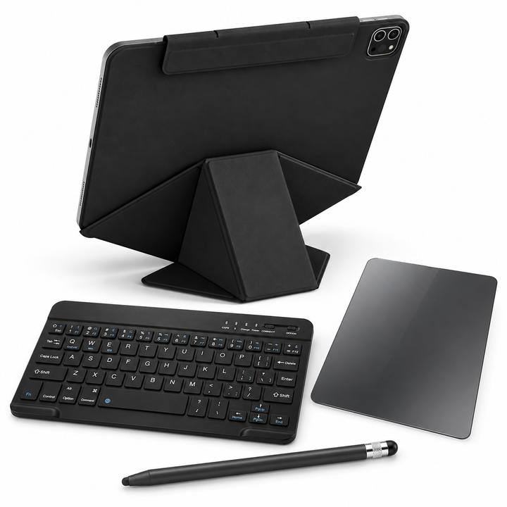 FormaLift Studio Complete — iPad Case + Keyboard, Stylus, Privacy Glass Bundle