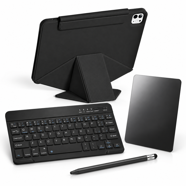 FormaLift Vista Complete — iPad Case + Keyboard, Stylus, Privacy Glass Bundle
