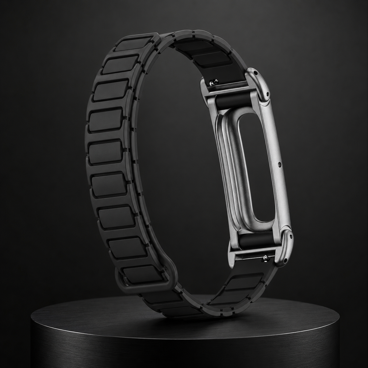 ArmorMag Elite midnight black magnetic silicone Fitbit Air case-band