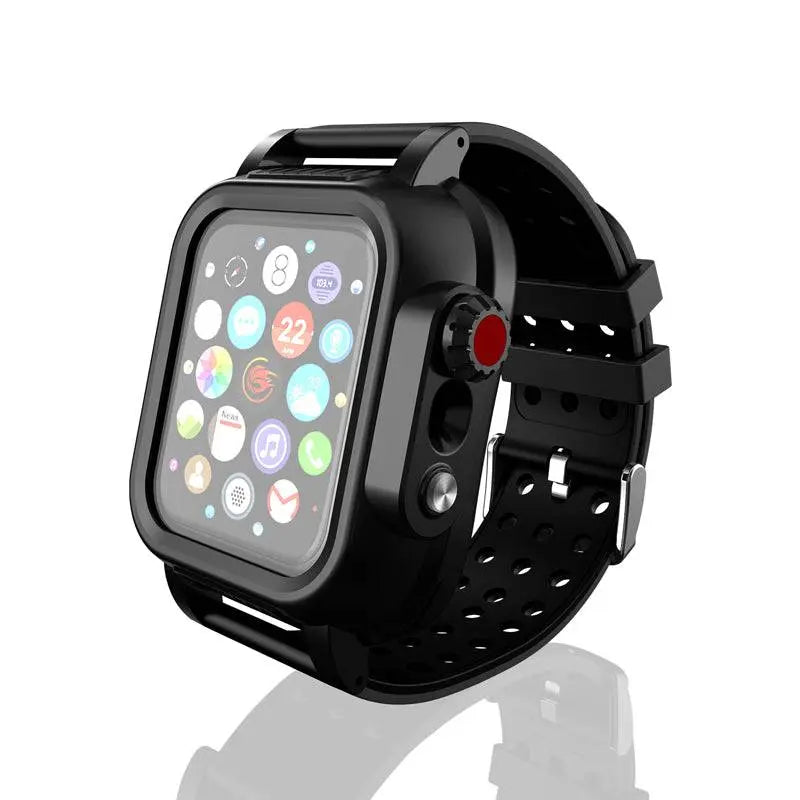 Avontic Military Grade Waterproof Band Case Combo For Apple Watch Series 6  5  4/SE - Avontic