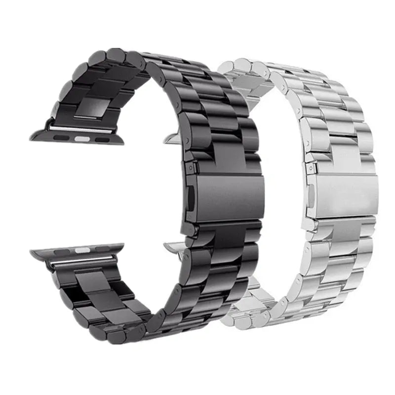 Premium Stainless Steel Mesh And Steel Link Bands 2 Pack For Apple Watch Series 8 - Avontic