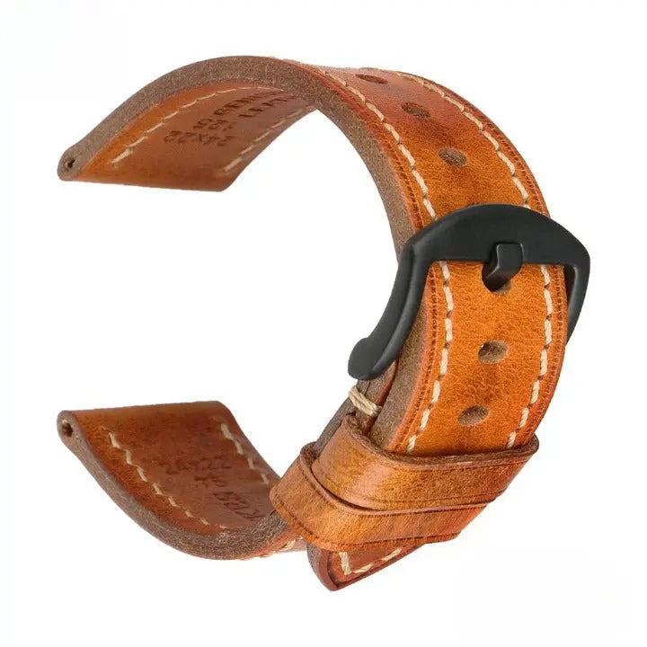 Hand Stitched Genuine Leather 20mm Band For Samsung Watch - Pinnacle Luxuries