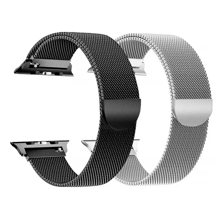 Premium Stainless Steel Mesh And Steel Link Bands 2 Pack For Apple Watch Series 8 - Avontic