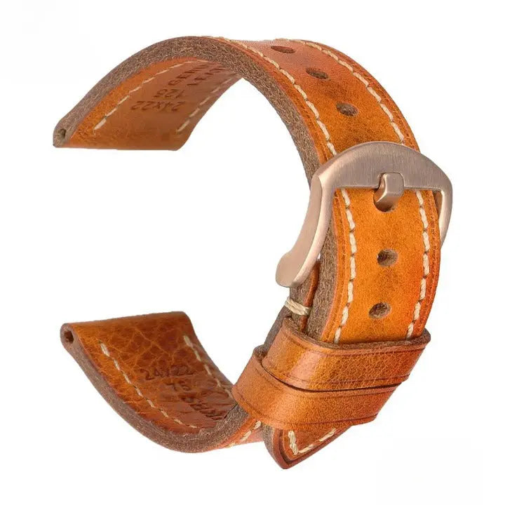 Hand Stitched Genuine Leather 20mm Band For Samsung Watch - Pinnacle Luxuries