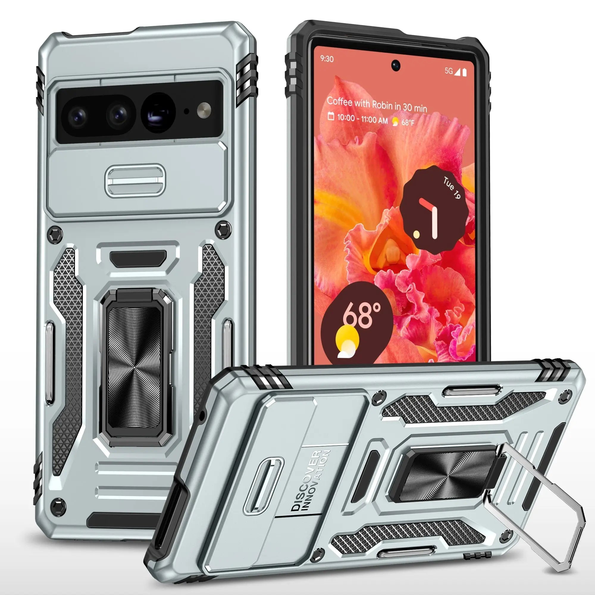 Pinnacle Kickstand Ring Shockproof Case For Google Pixel 7 Pro - Pinnacle Luxuries