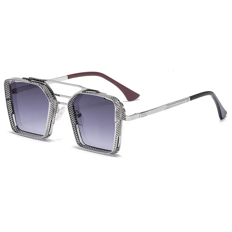 Pinnacle Square Framed Steampunk Sunglasses - Pinnacle Luxuries