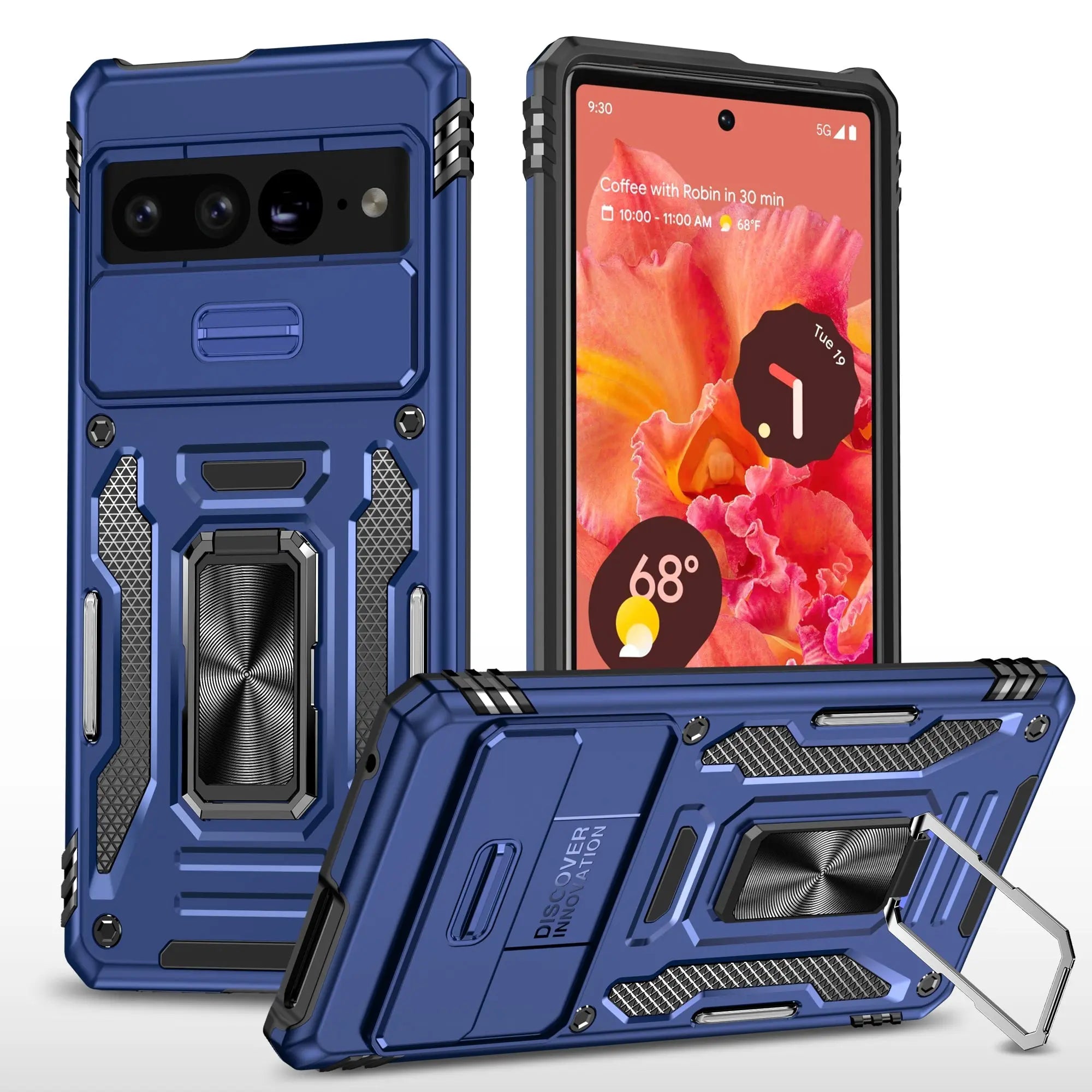 Pinnacle Kickstand Ring Shockproof Case For Google Pixel 7 Pro - Pinnacle Luxuries