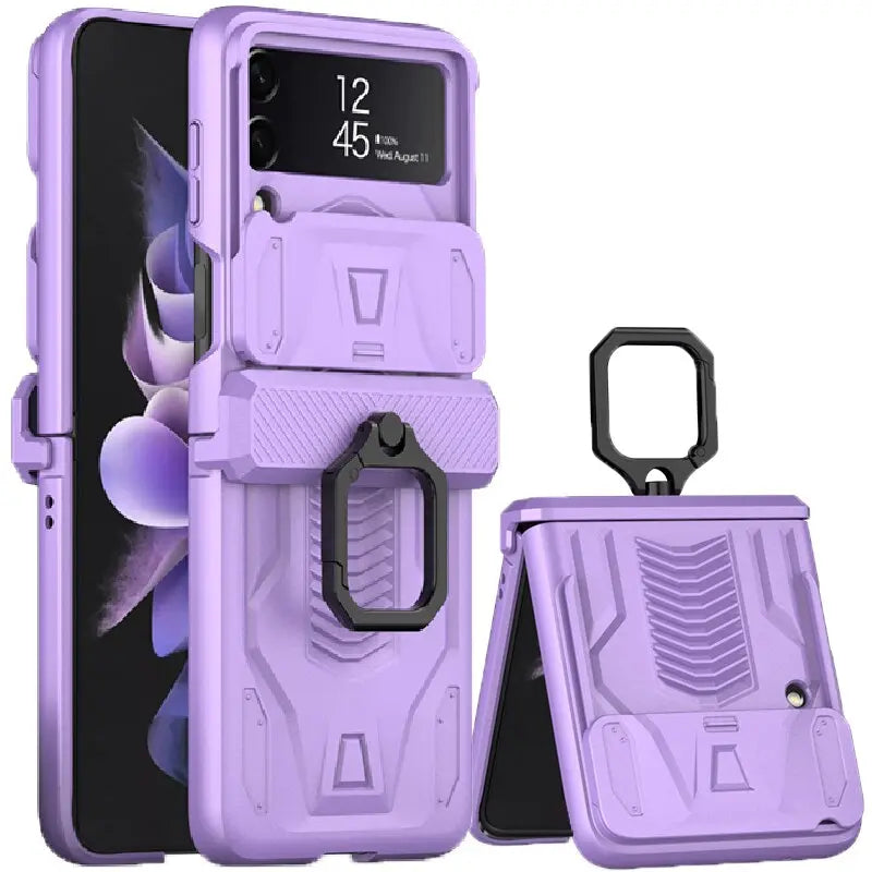 Pinnacle 360 Armor Magnetic Hinge Ring Case For Samsung Galaxy Z Flip 3& 4 - Pinnacle Luxuries