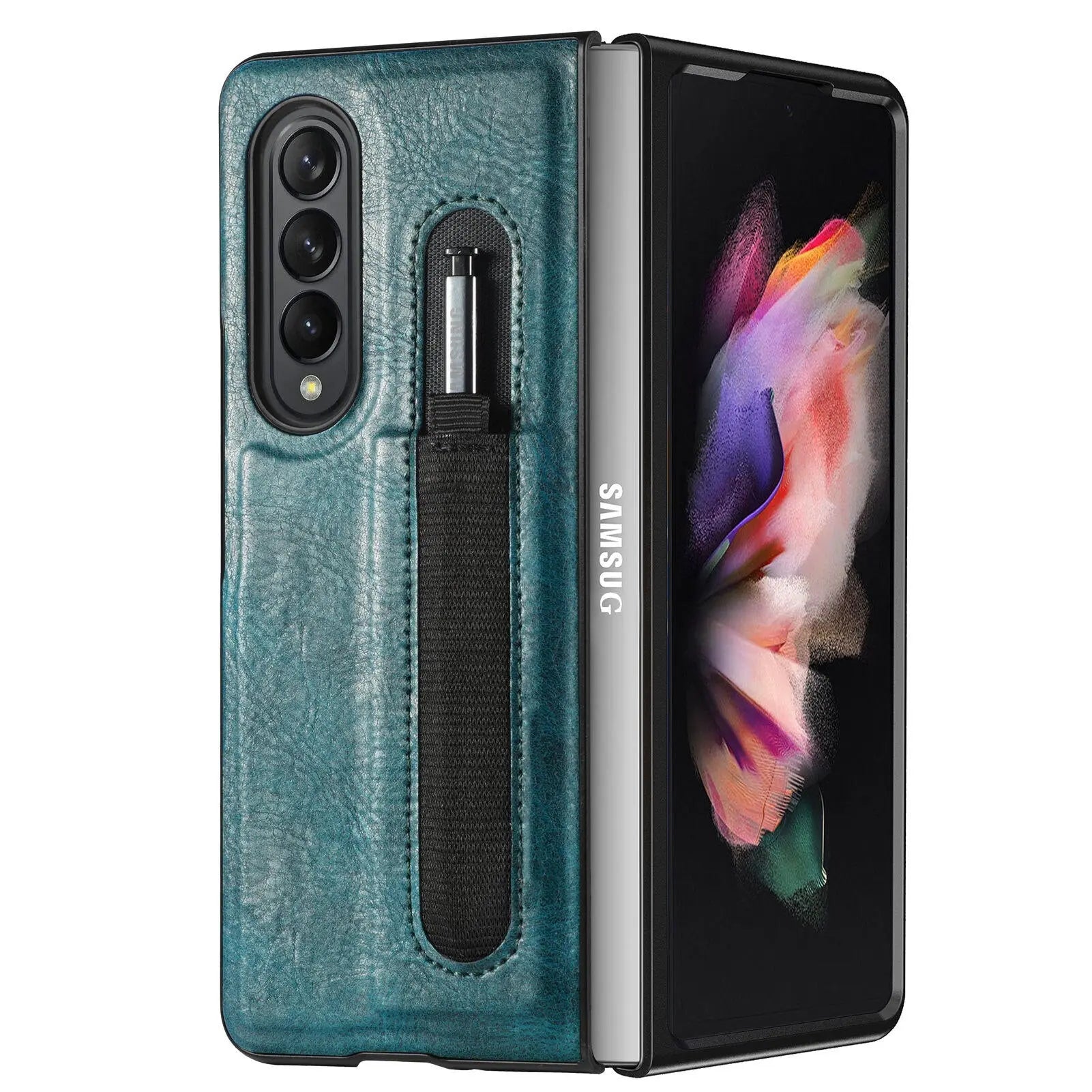 Classic Leather Business Executive Case For Samsung Galaxy Z Fold 4 - Pinnacle Luxuries