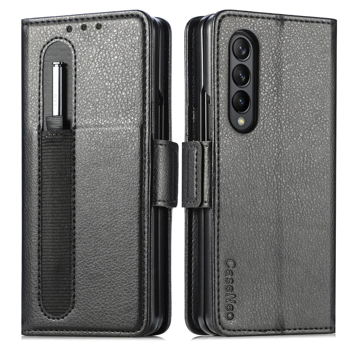 Premium Patterned Leather Case For Samsung Galaxy Z Fold 4 Fold 3 - Avontic