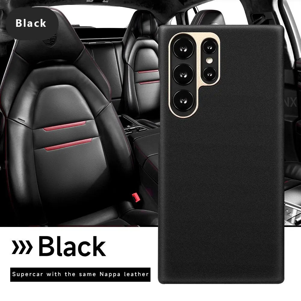 Original Genuine for Samsung Galaxy S23 Ultra Leather Magnetic Case Wireless Charging Cover For Samsung galaxy S23+ Magnet Case - Pinnacle Luxuries
