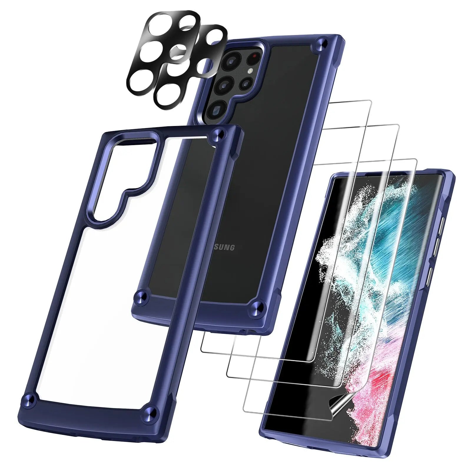 Pinnacle 6-in-1 Case Protection For Samsung Galaxy S22 Ultra - Pinnacle Luxuries