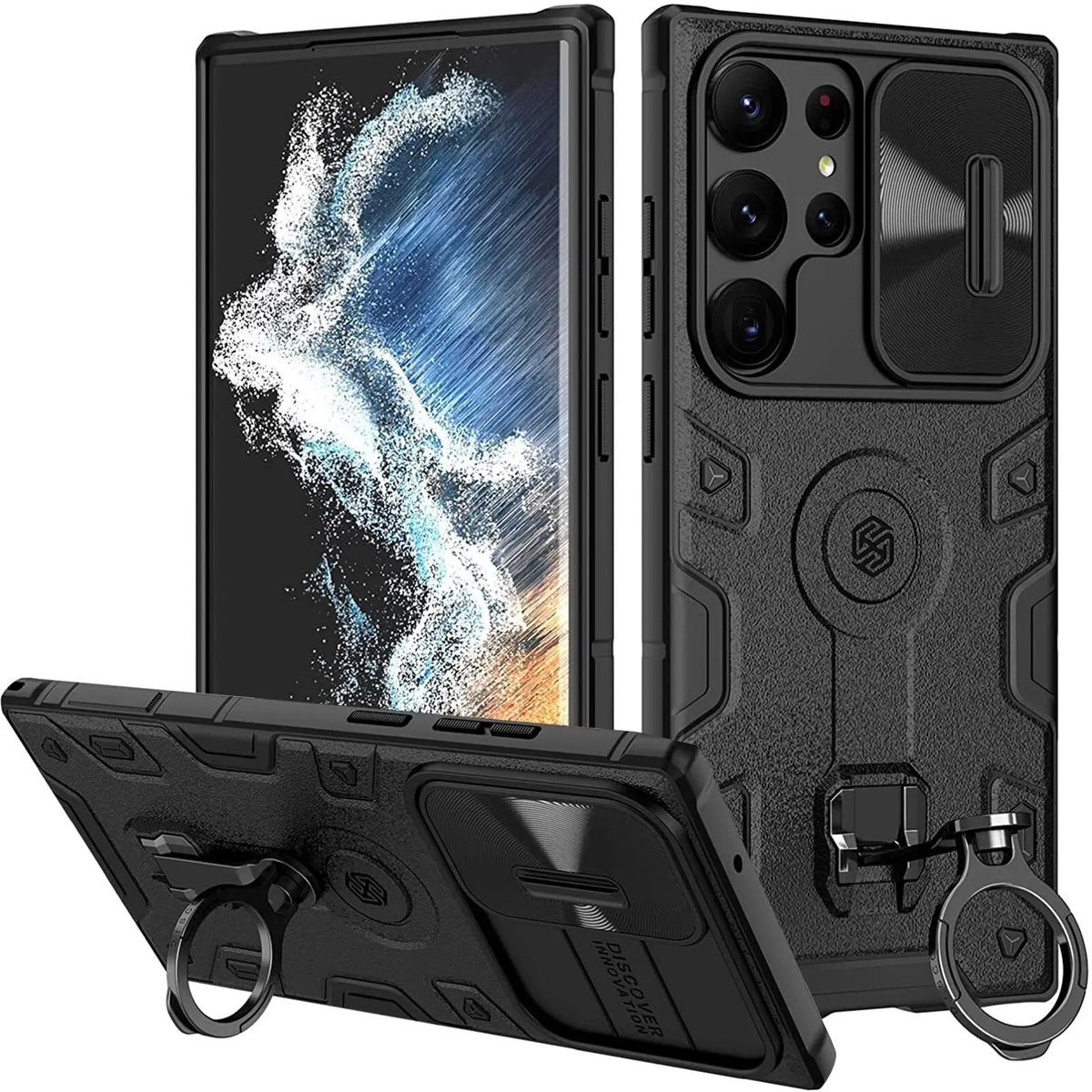 Avontic Premium Kickstand Camera Shield Case For Samsung Galaxy S23 - Avontic