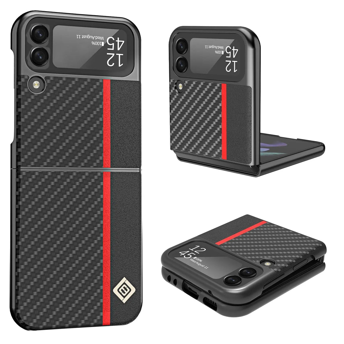 Carbon Fiber Case For Samsung Galaxy Z Flip 4 Flip 3 - Avontic