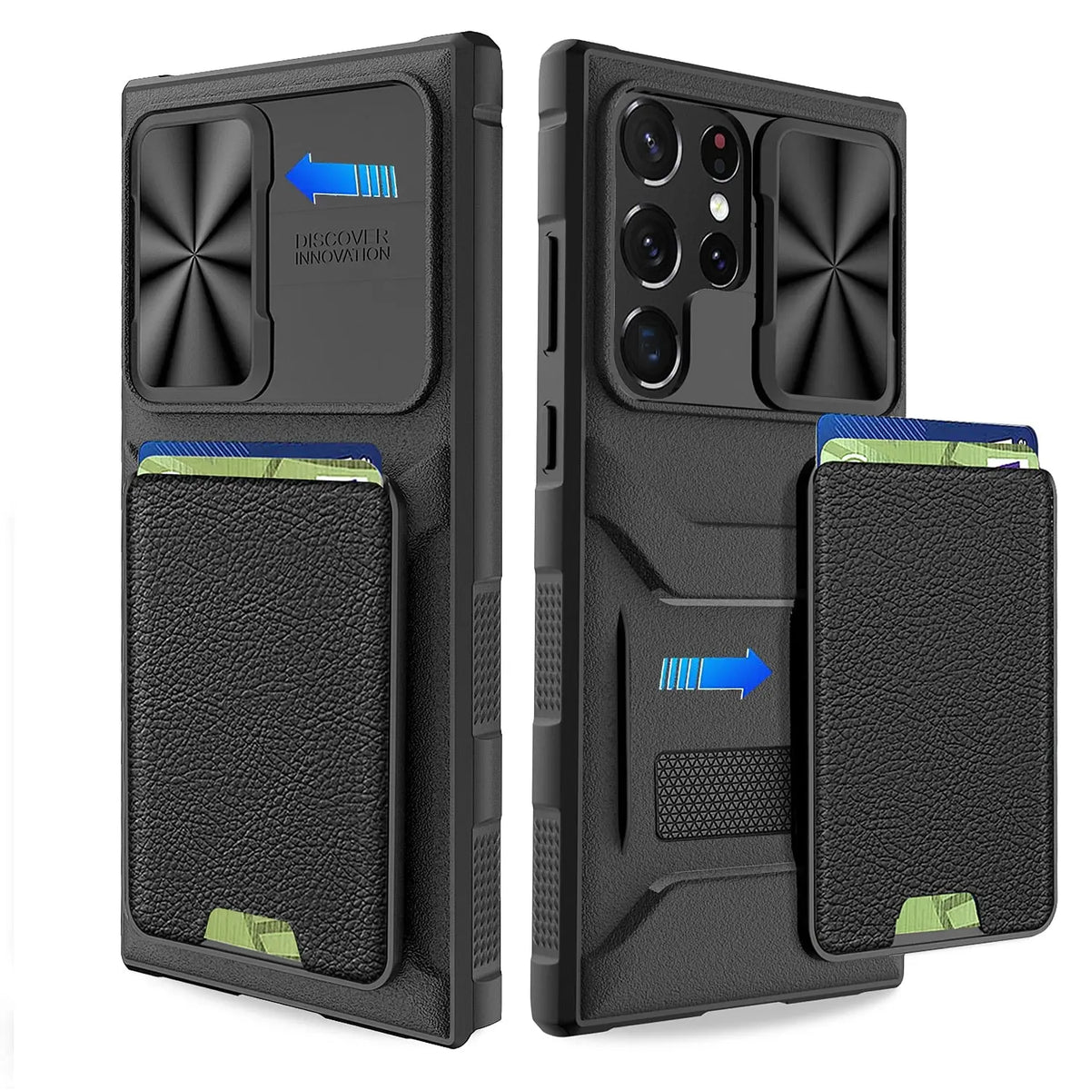 Avontic Rugged Shockproof Wallet Card Holder Case For Samsung Galaxy S23 Ultra - Avontic