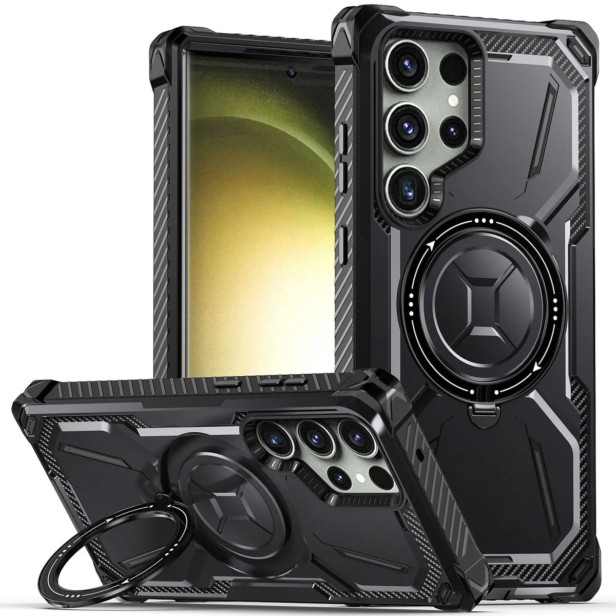 PL Collection Magsafe Compatible Metal Kickstand Magnetic Samsung Galaxy S23 Case Avontic