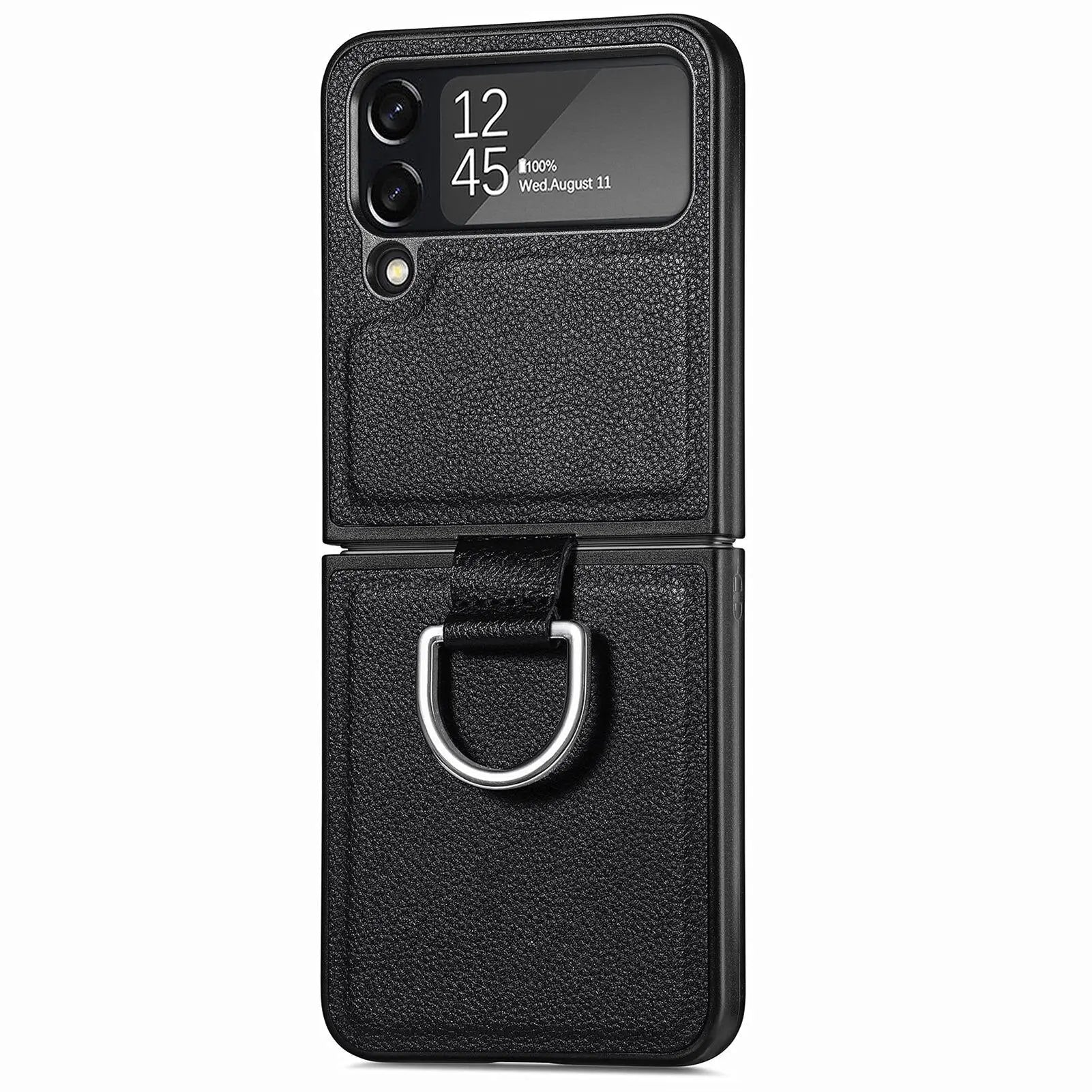 Pinnacle Textured Leather Case for Samsung Galaxy Z Flip 1 2 3 4 - Pinnacle Luxuries