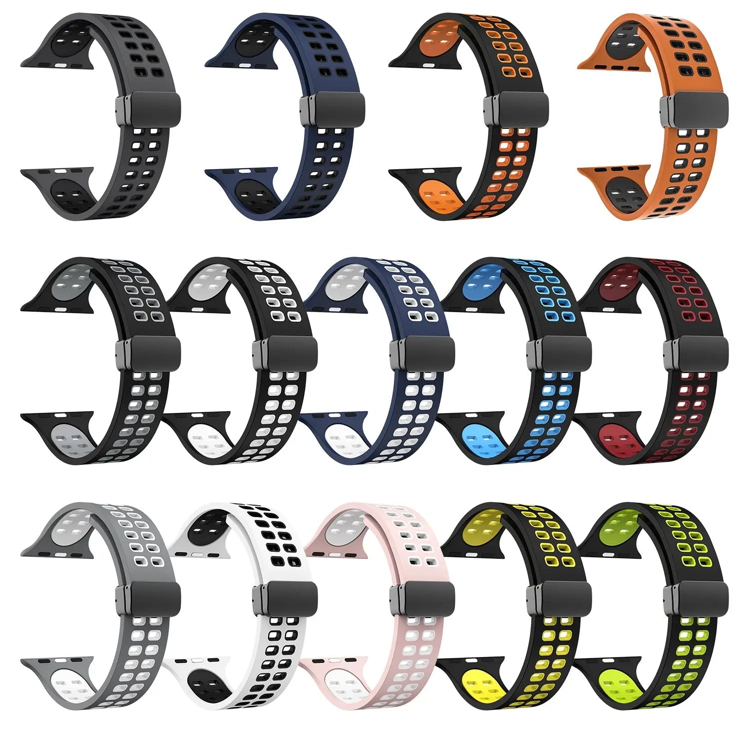 MagSport Silicone Band: Magnetic Metal Buckle Sport Band for Apple Watch - Pinnacle Luxuries