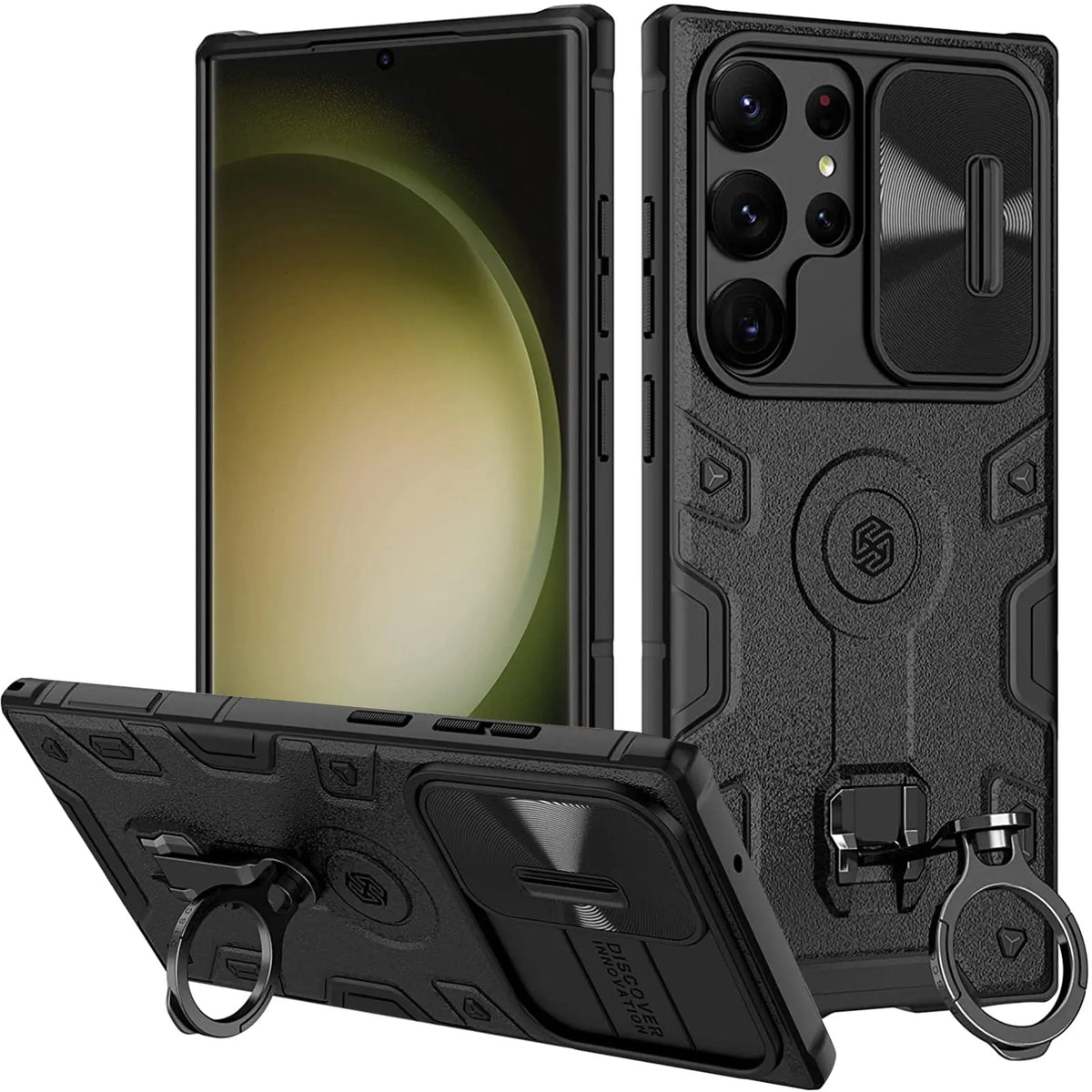 Avontic Premium Kickstand Camera Shield Case For Samsung Galaxy S23 - Avontic