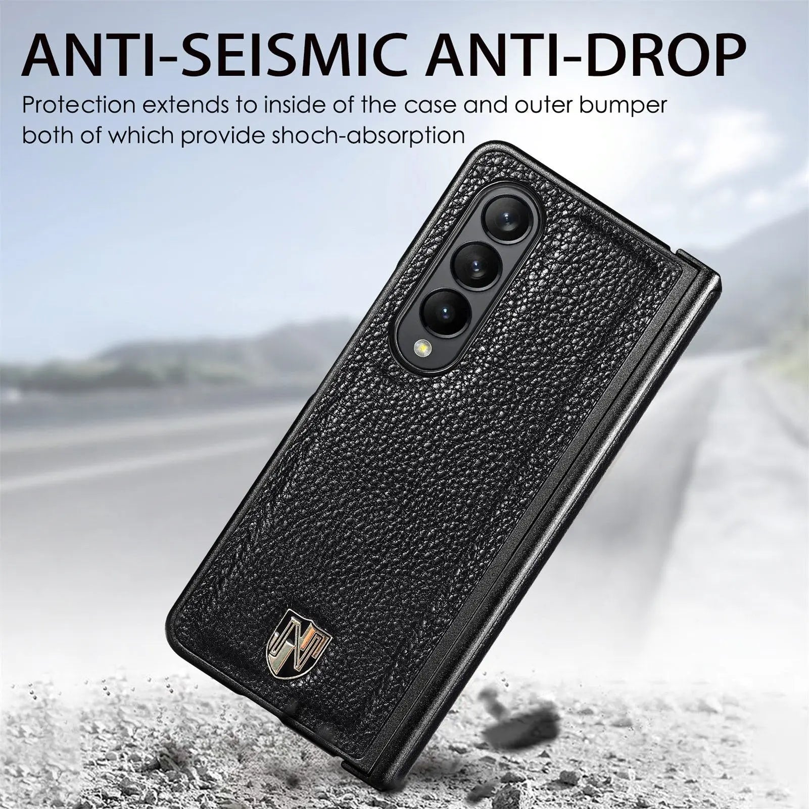 Pinnacle Genuine Leather Slim Fit Case For Samsung Galaxy Z Fold 4 - Pinnacle Luxuries