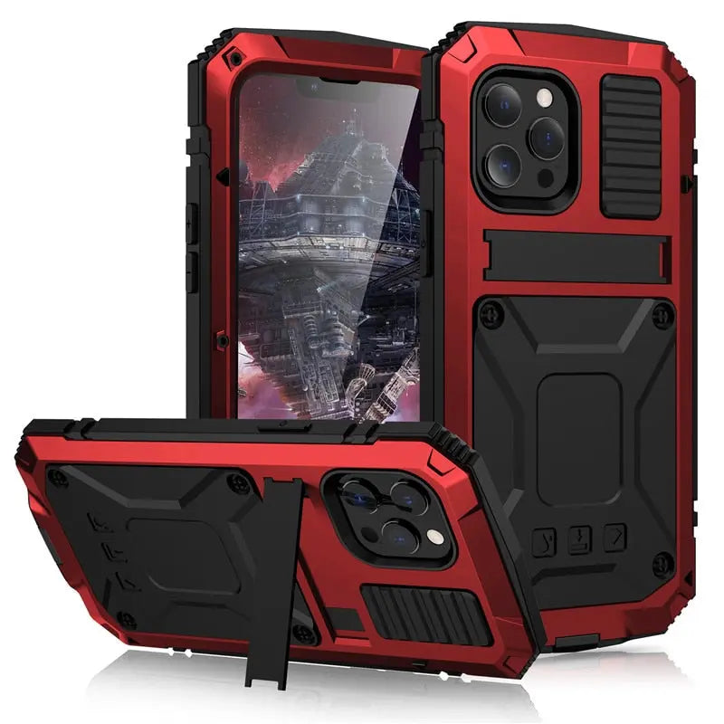 Pinnacle 360 Heavy Duty Rugged Military Grade Metal Case For iPhone 14 13 12 11 - Pinnacle Luxuries