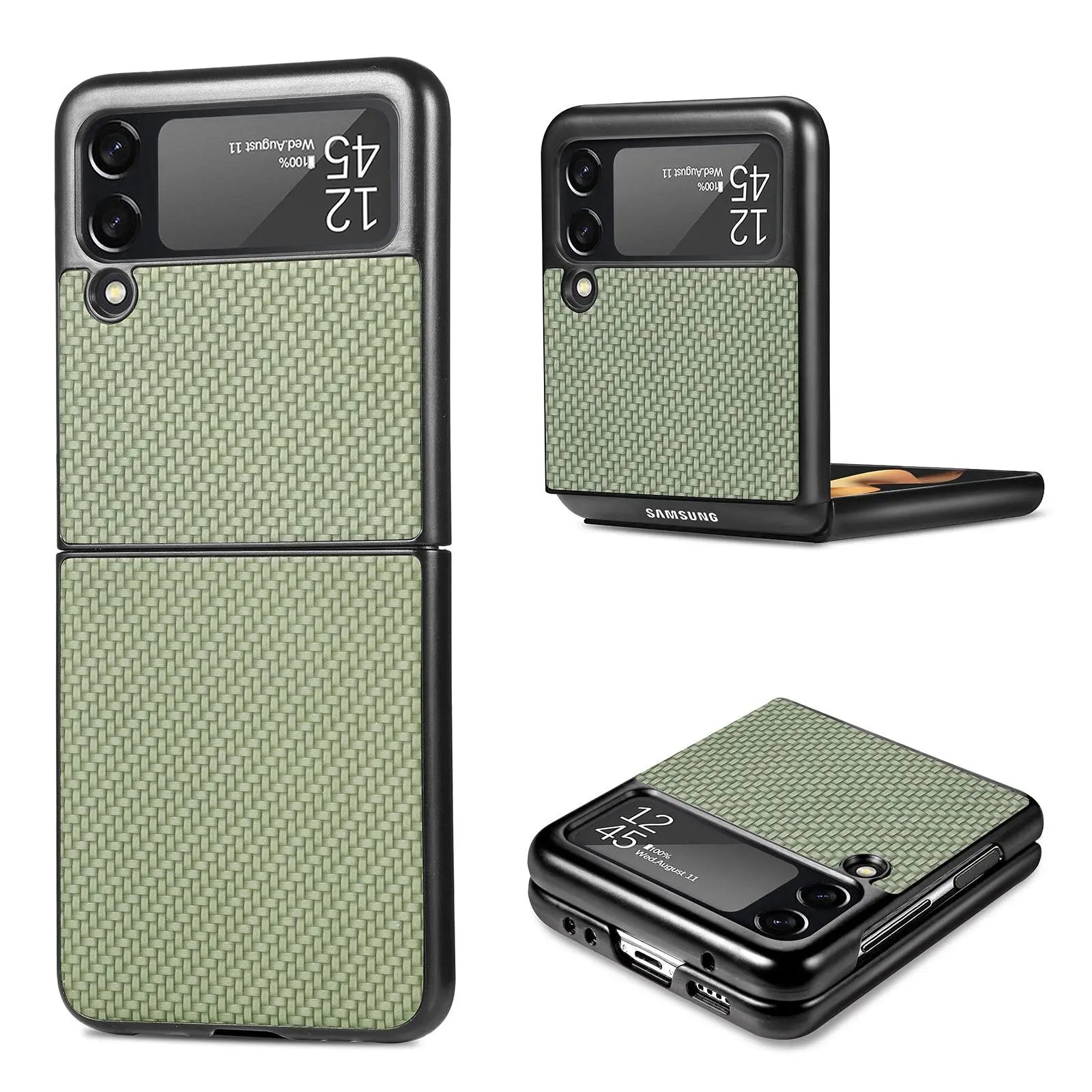 Ultra Thin Carbon Fiber Case For Samsung Galaxy Z Flip Phone - Pinnacle Luxuries