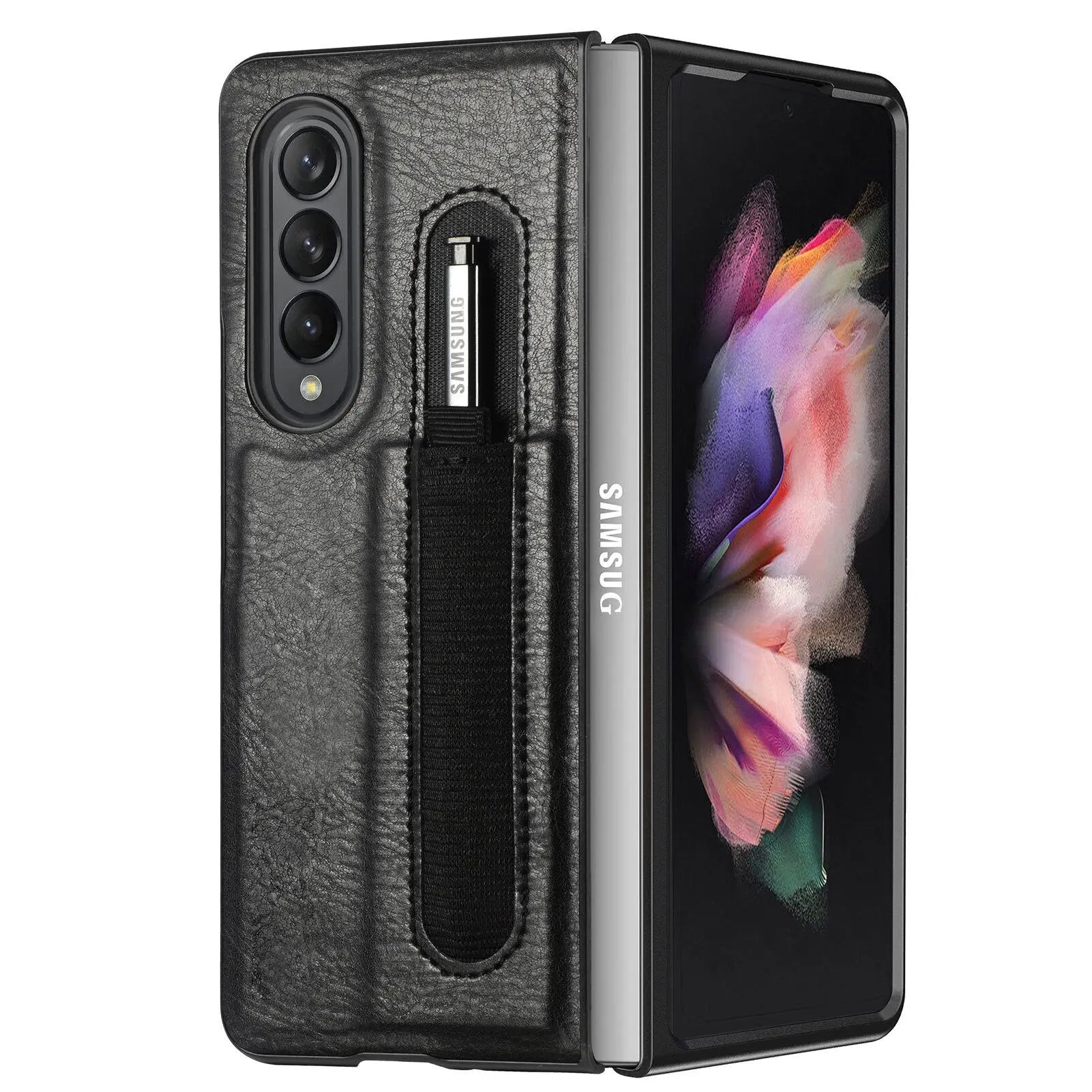 Classic Leather Business Executive Case For Samsung Galaxy Z Fold 4 - Pinnacle Luxuries