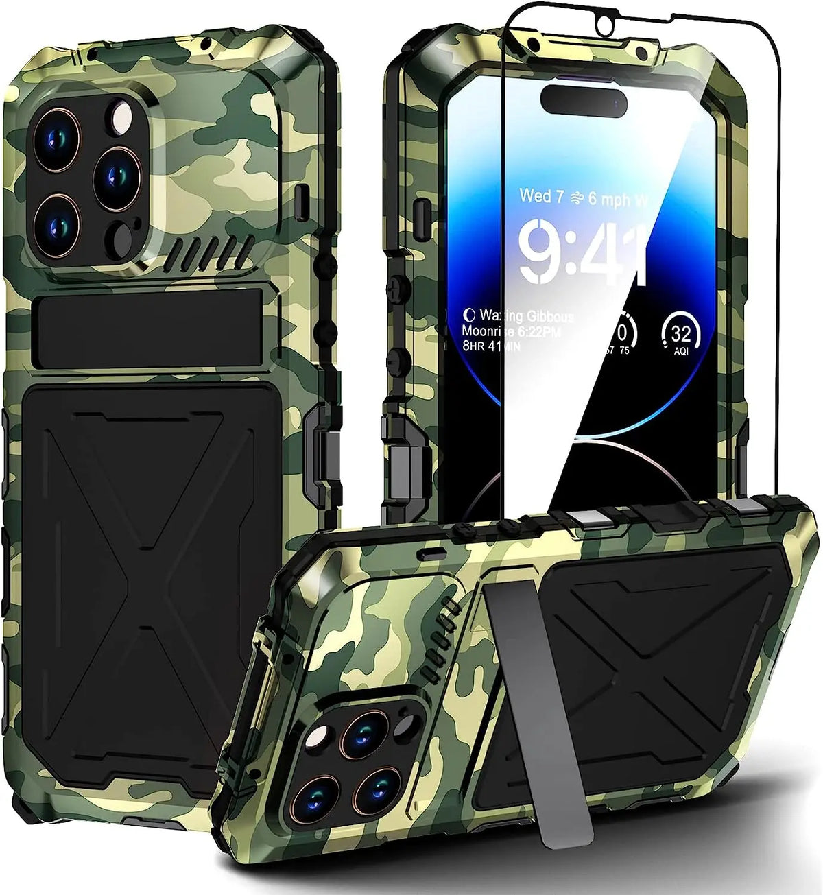ArmorShield Pro: Heavy Duty Waterproof Case with Lens Protection for Your iPhone 14 - Avontic
