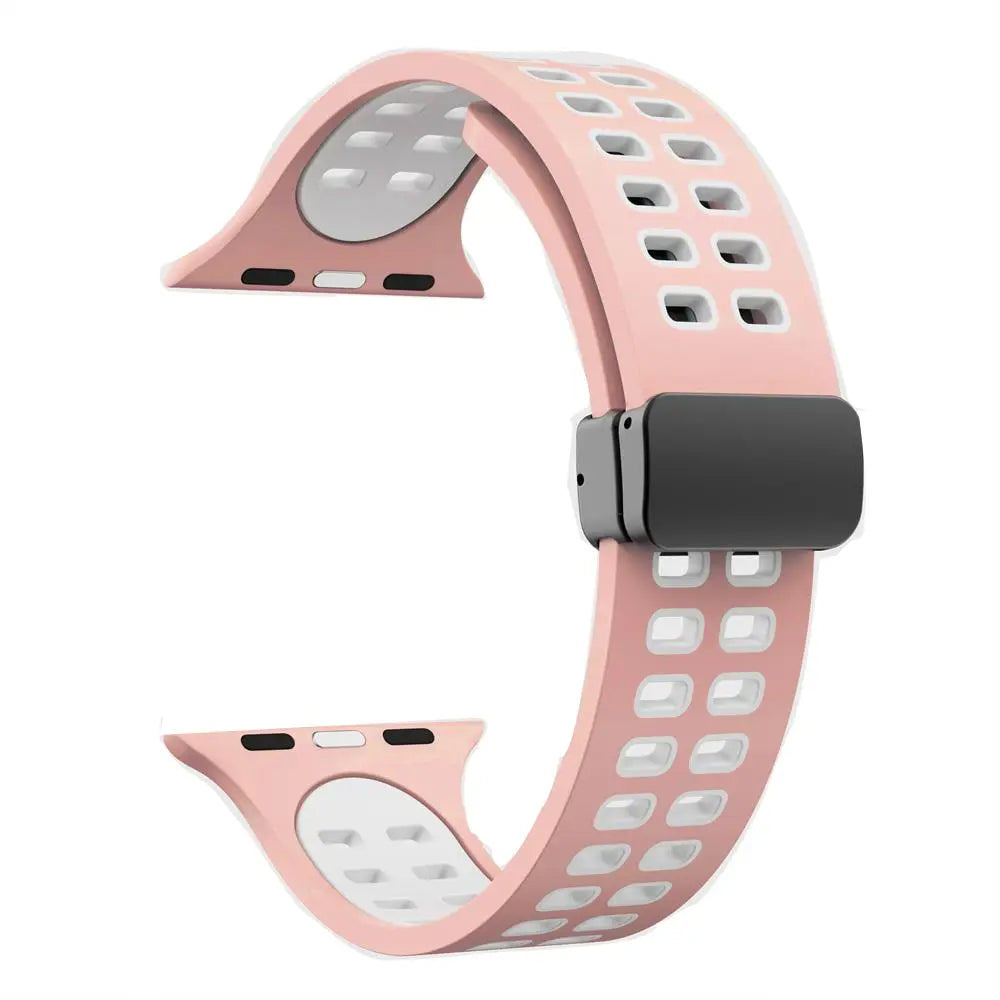 MagSport Silicone Band: Magnetic Metal Buckle Sport Band for Apple Watch - Pinnacle Luxuries