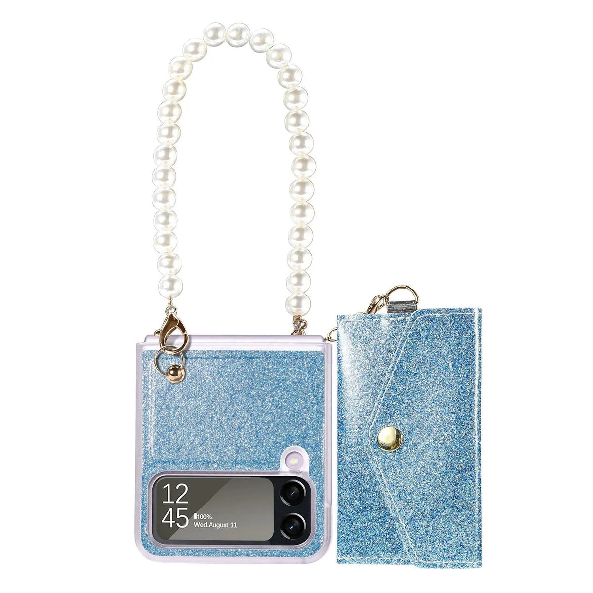 Avontic Pearl Chain Purse Case For Samsung Galaxy Z Flip 4 - Avontic