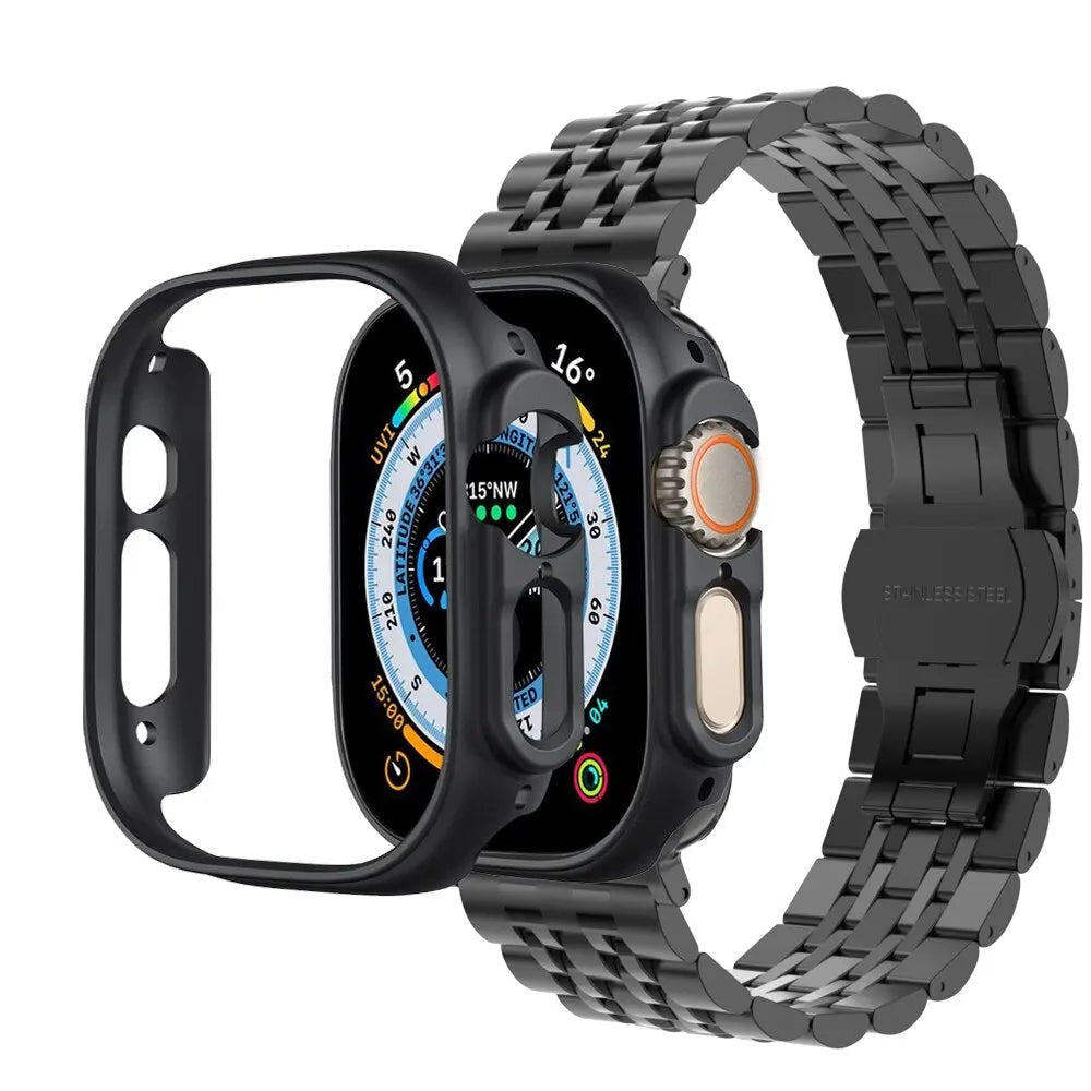 Avontic Military Grade Steel Band Bumper Case Combo For Apple Watch - Avontic