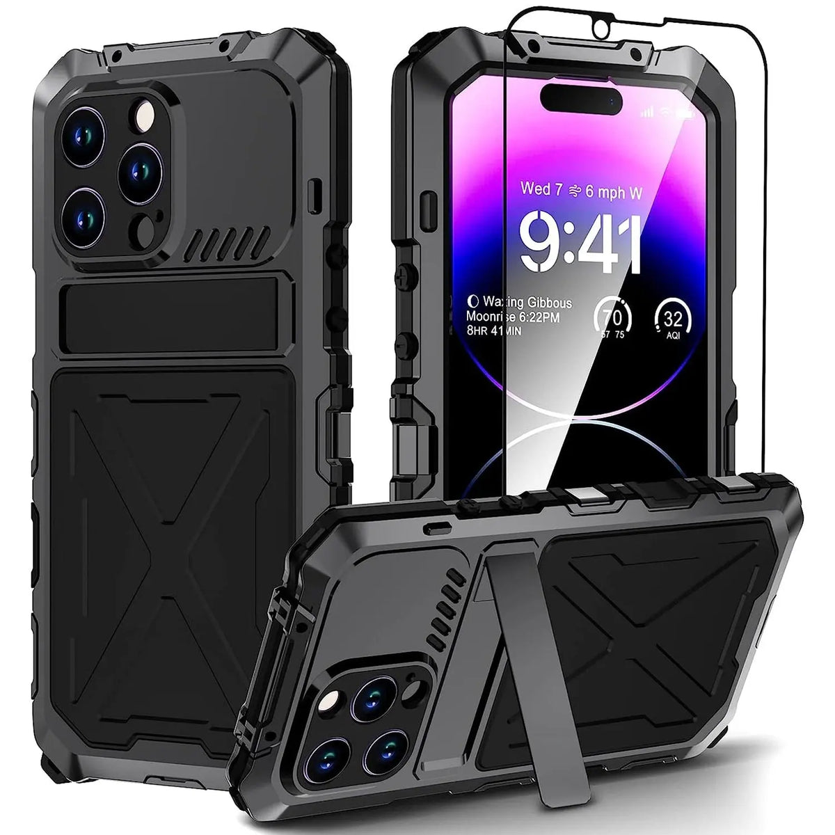ArmorShield Pro: Heavy Duty Waterproof Case with Lens Protection for Your iPhone 14 - Avontic