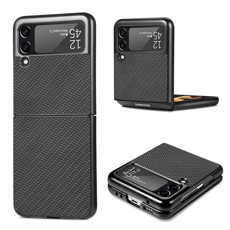 Ultra Thin Carbon Fiber Case For Samsung Galaxy Z Flip Phone - Avontic