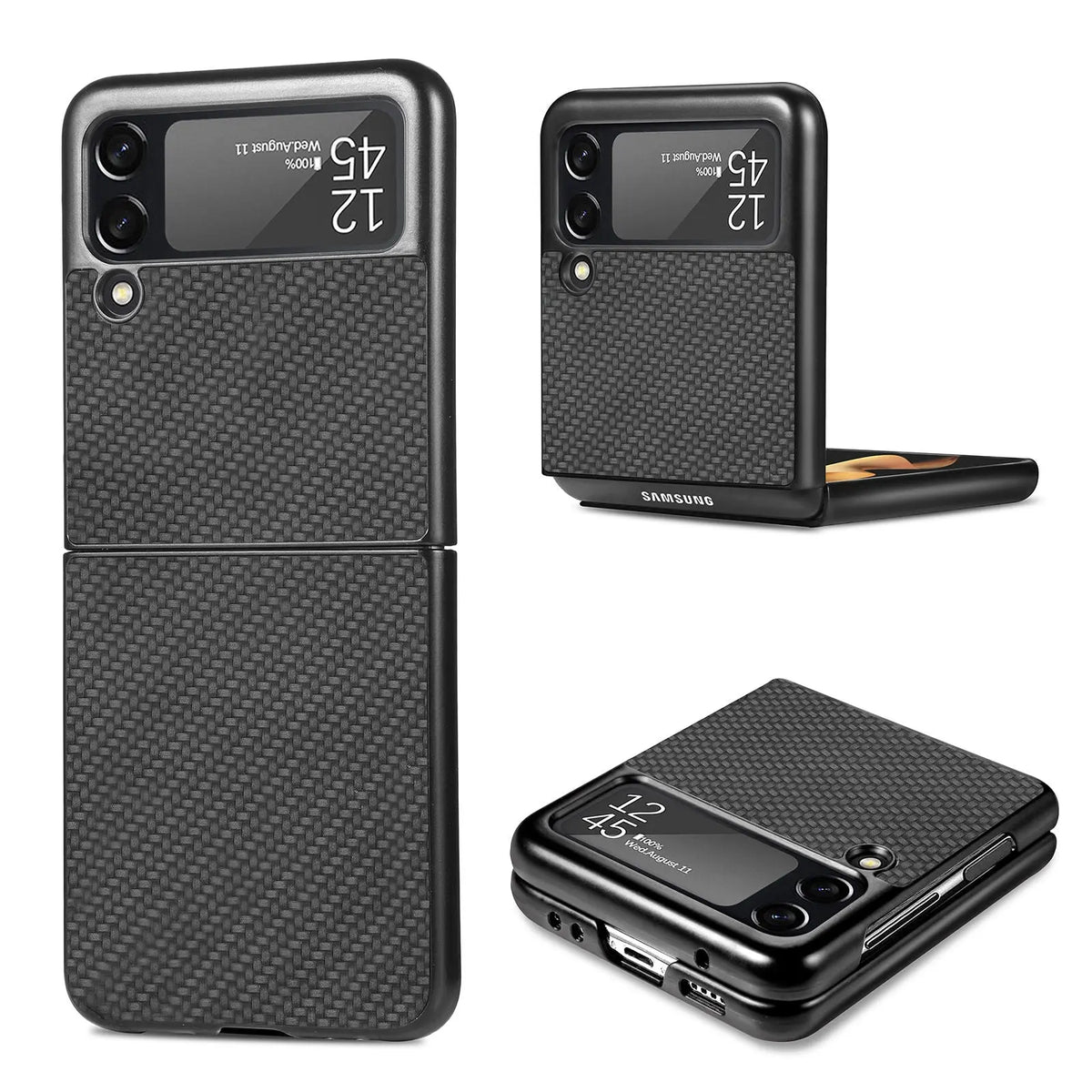 Ultra Thin Carbon Fiber Case For Samsung Galaxy Z Flip Phone - Avontic