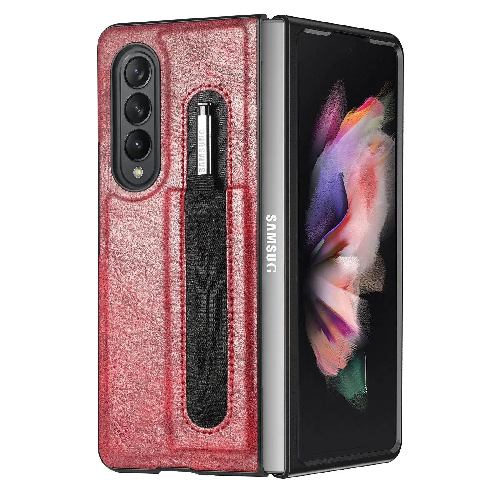 Classic Leather Business Executive Case For Samsung Galaxy Z Fold 4 - Pinnacle Luxuries