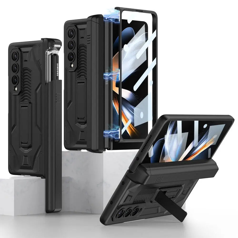 Avontic Magnetic Folding Armor Slide Pen Case For Samsung Galaxy Z Fold 4 - Avontic