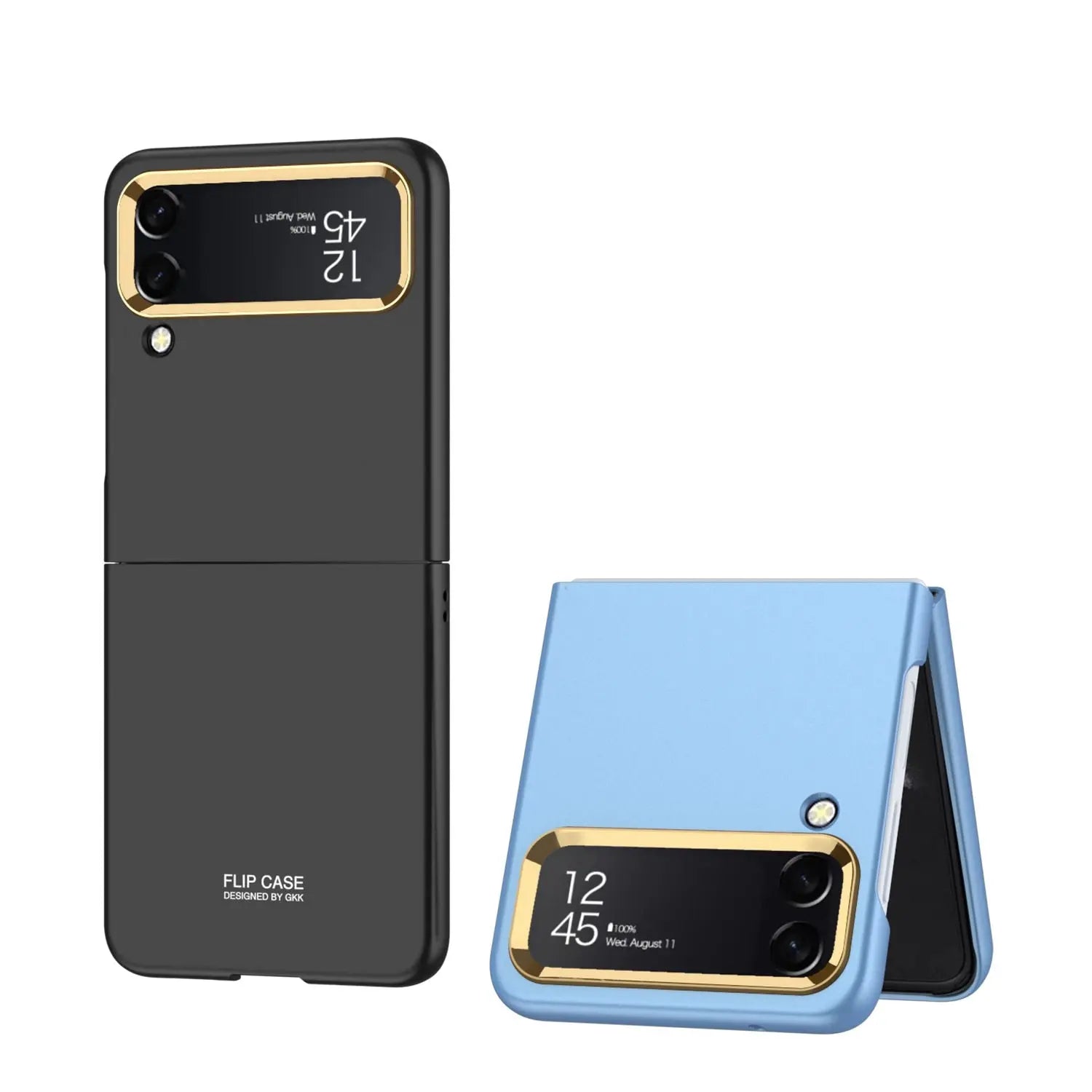 Custom Gold Trim Premium Case For Samsung Galaxy Z Flip 4 - Pinnacle Luxuries