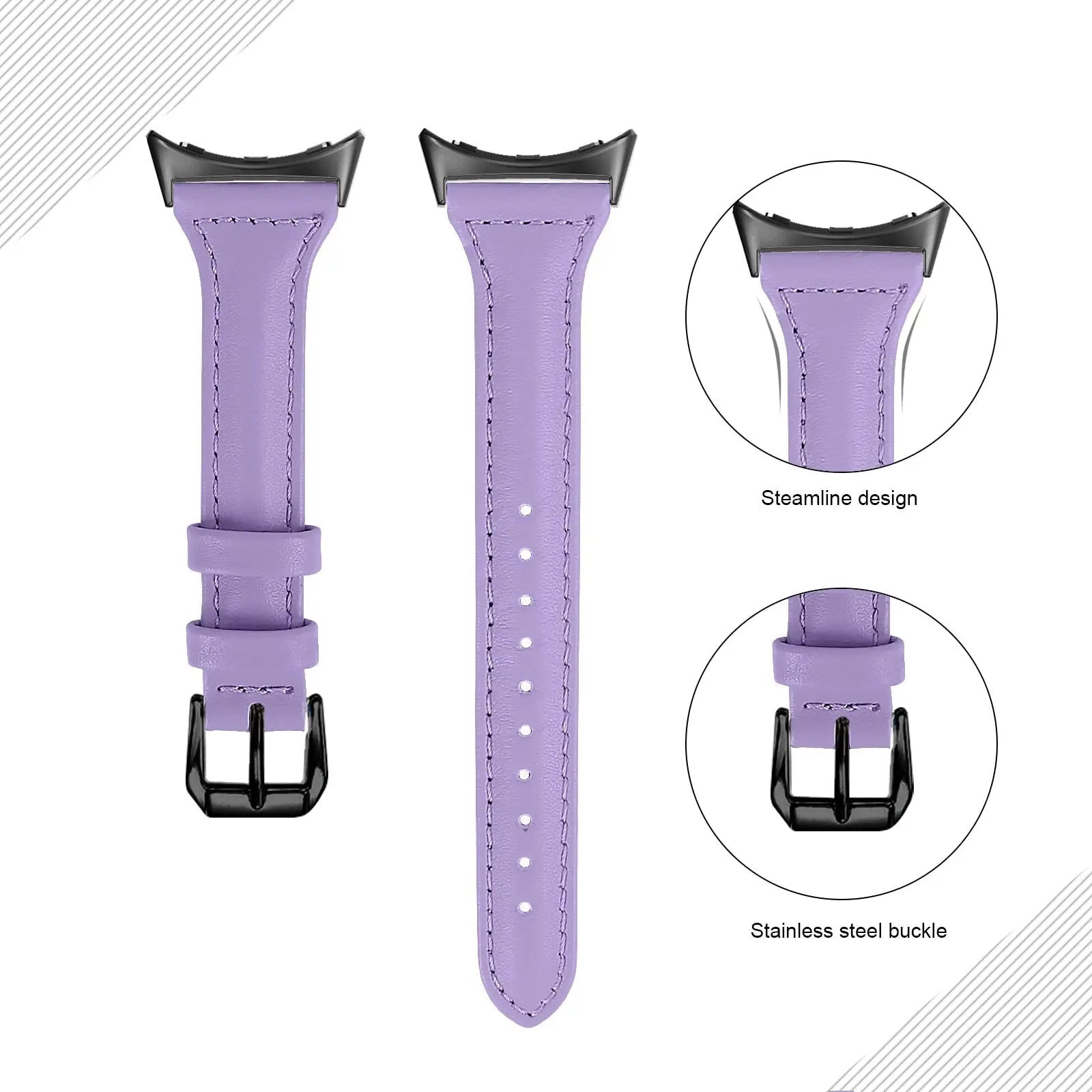 Pinnacle Slim Modern Leather Loop Band For Pixel Watch - Pinnacle Luxuries